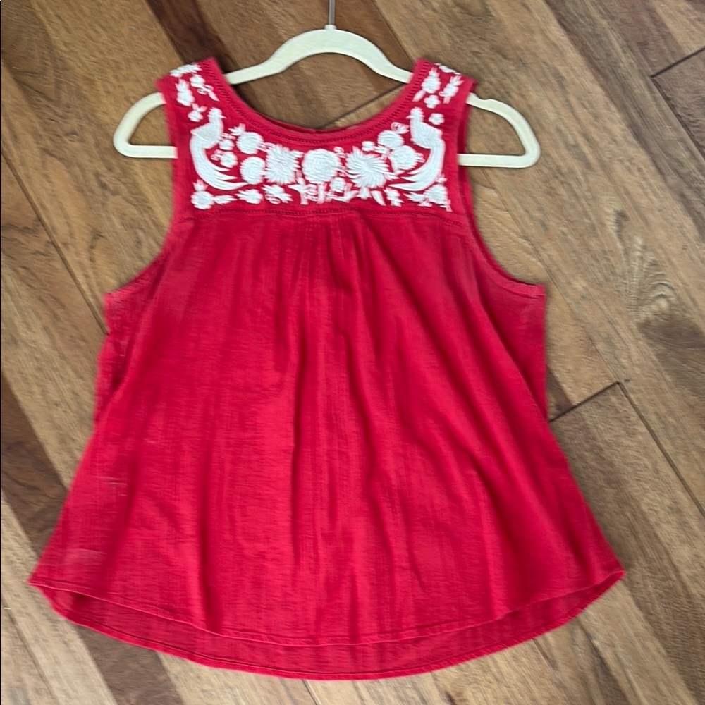 Cute Lucky Brand Red Sleeveless Top